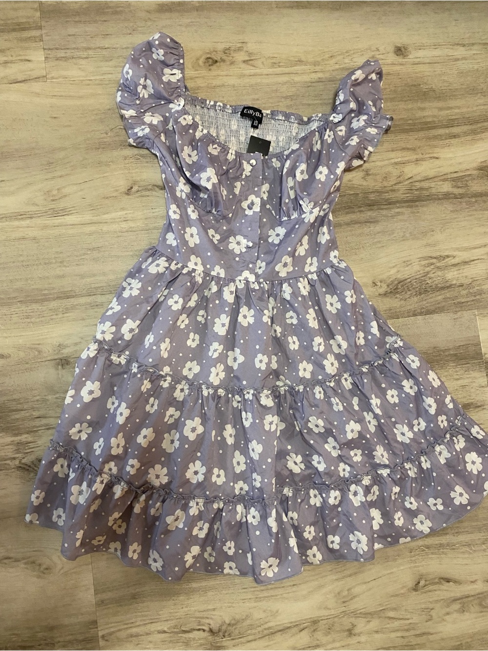 Lavender Floral Tiered Sundress